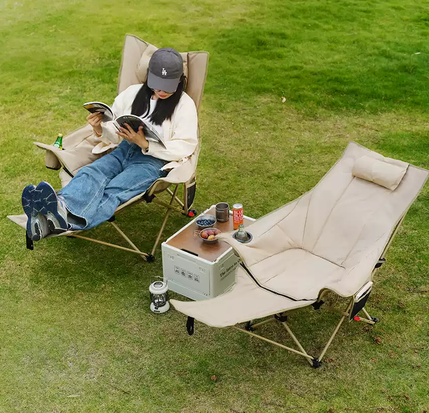 Urban Wave Premium Reclining Camping Chair with Footrest YQ1449