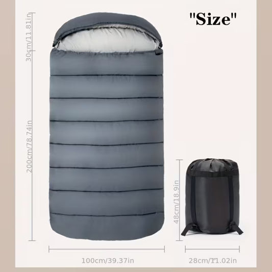 Ecotrek Large Rectangular Sleeping Bag – 230 x 100 cm, Ideal for Camping, Hiking, Picnic & Outdoor Use LCF61636