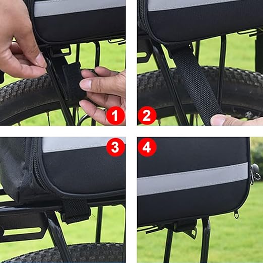 Waterproof Bicycle Rear Seat Bag – Multifunctional Pannier Rack Saddle Bag JS17606