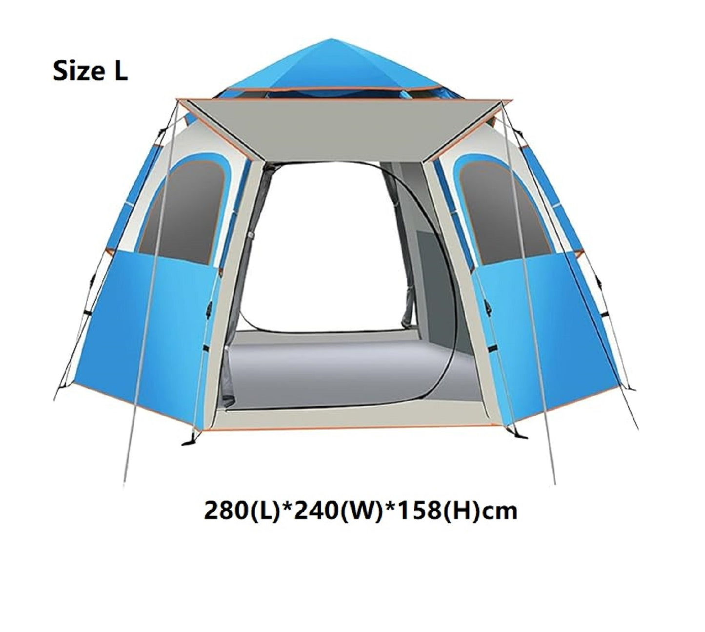 Hexagonal Camping Tent - Durable, Quick Setup