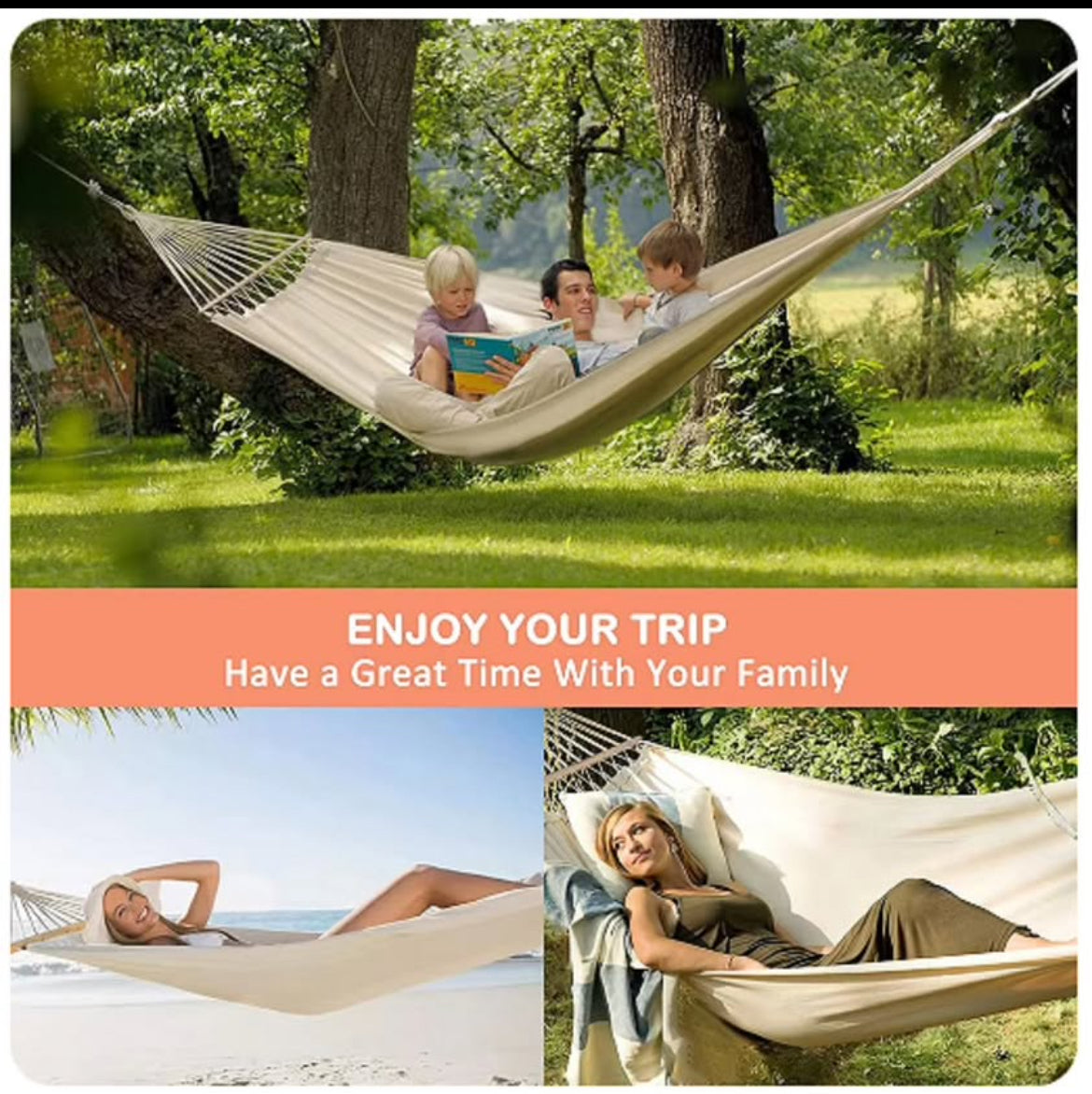 Double Reinforced Anti-Tip Hammock