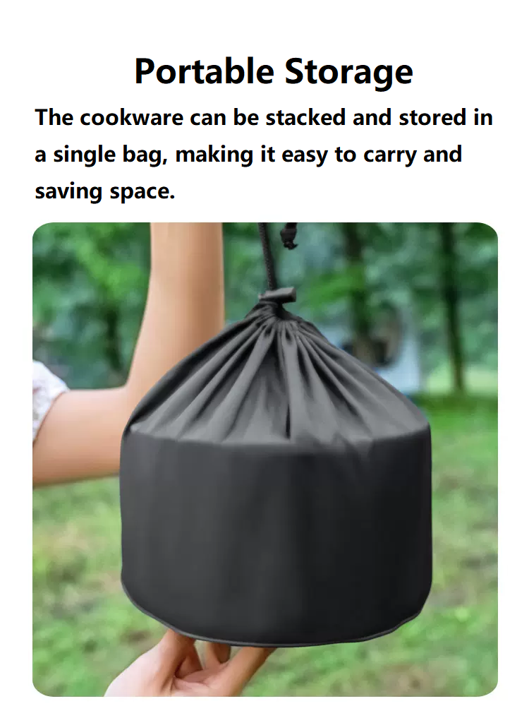 Outdoor Cookware Set - Camping Cookware Ideal for 3-4 people