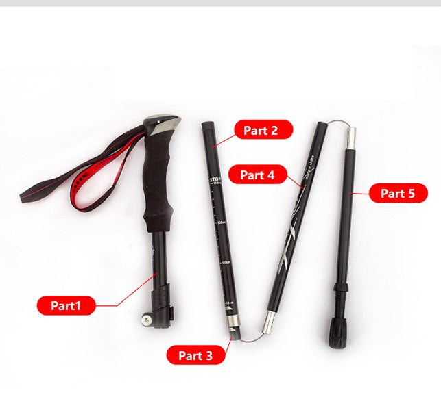 Folding Hiking Trekking Pole – Yellow with Cartoon Dog Pattern LBDS5016