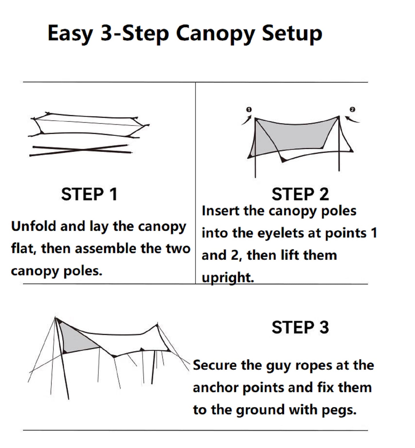 Camping Black-Glue Coating Canopy – Portable Beach & Outdoor Sun Shelter