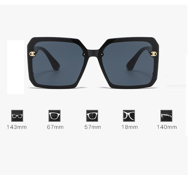 Ecotrek Oversized Square Sunglasses – UV400 Protection LX14-21