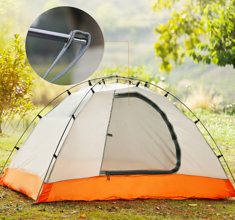 2-Person Double-Layer Four-Season Mountaineering Tent with Snow Skirt