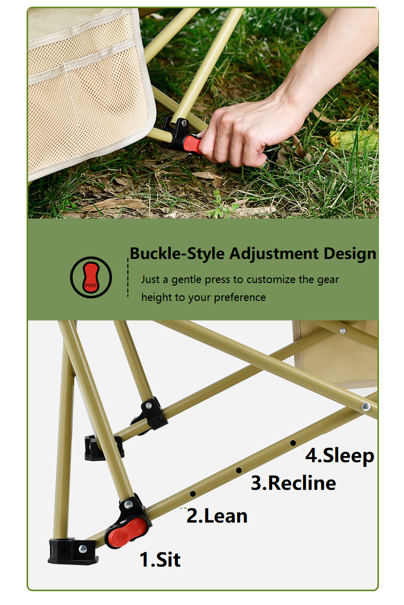 Portable Folding Beach Chair – Enhanced Size & Comfort