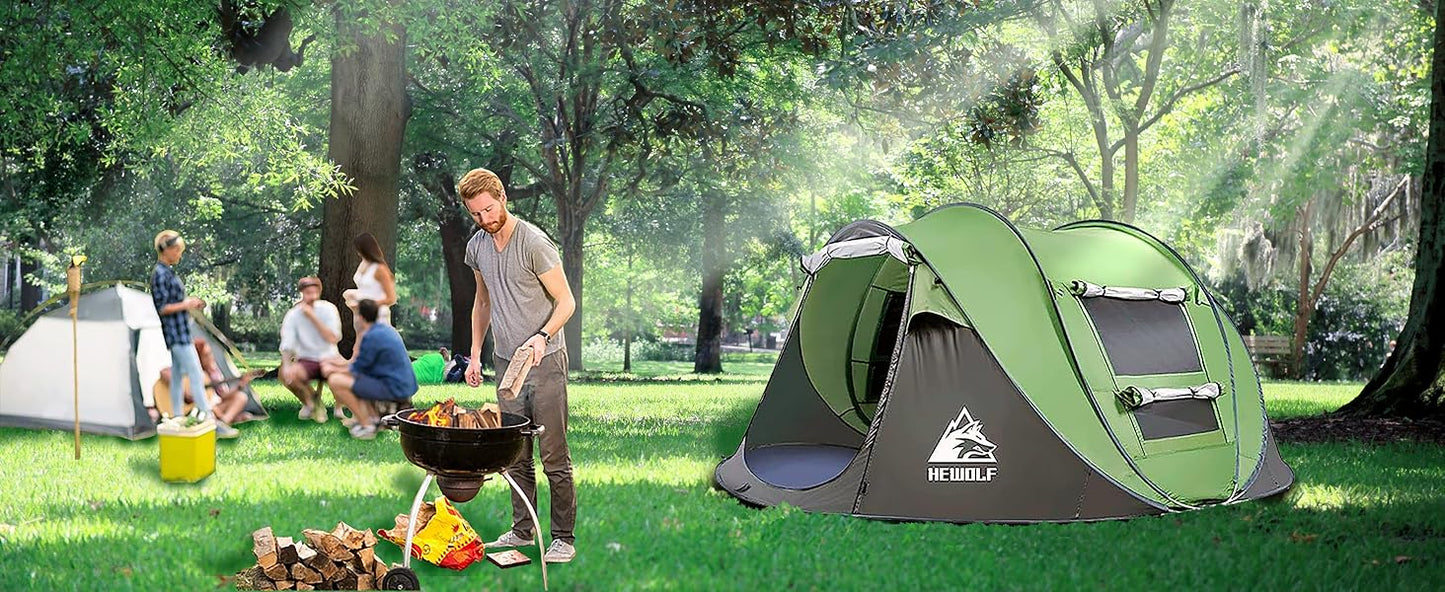 Boat-Shaped Pop-Up Camping Tent Large 280(L) x 200 (W) x 120(H)cm