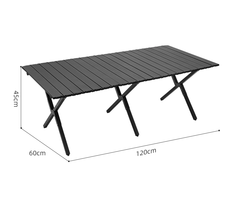 Portable Outdoor Folding Table – Egg Roll Style, 120cm