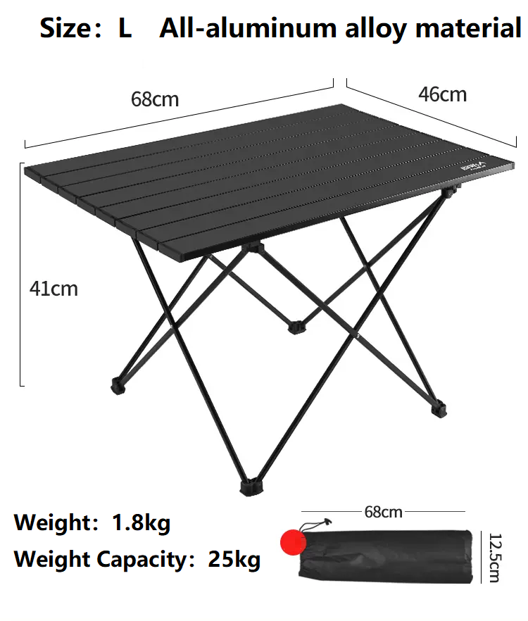 Aluminum Alloy Roll-Up Camping Table - PRI10116