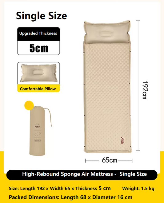 Self-Inflating Mattress – Single Size | Outdoor & Home Use