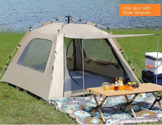 Pop-Up Camping Tent – 1 Door & 3 Windows