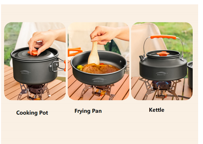 Outdoor Large Cookware Set – Camping Cookware Ideal for 4–5 People BY30122
