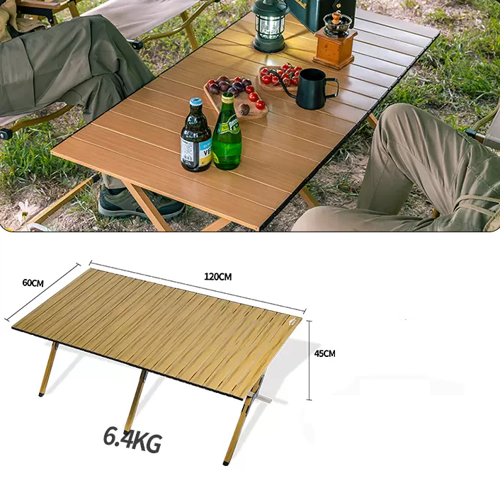 Portable Outdoor Folding Table – Egg Roll Style, 120cm