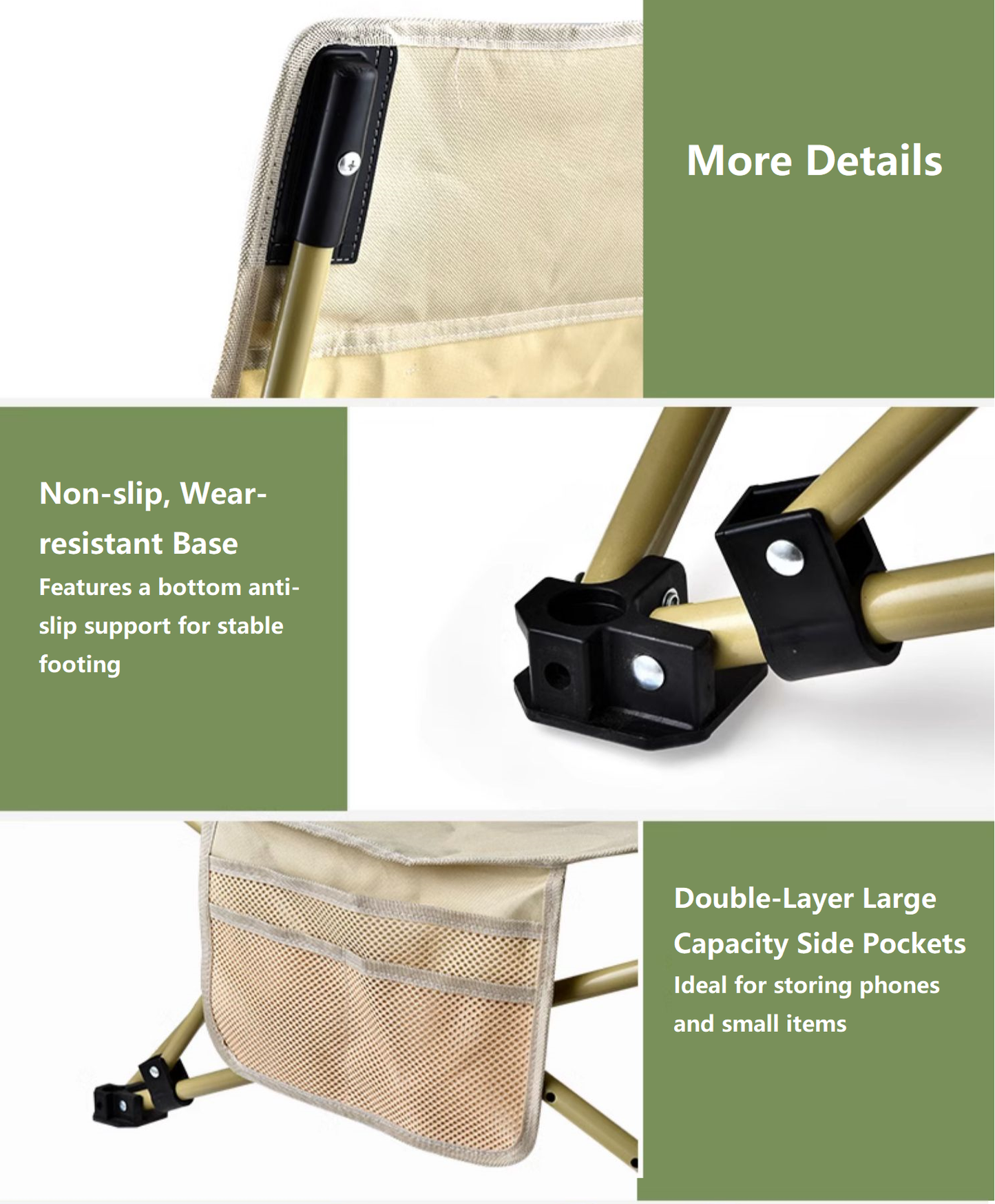 Portable Folding Beach Chair – Enhanced Size & Comfort