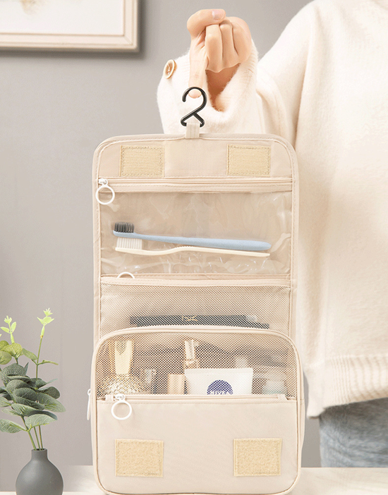 Dustproof Hanging Toiletry Bag with Waterproof Compartments ZH6013