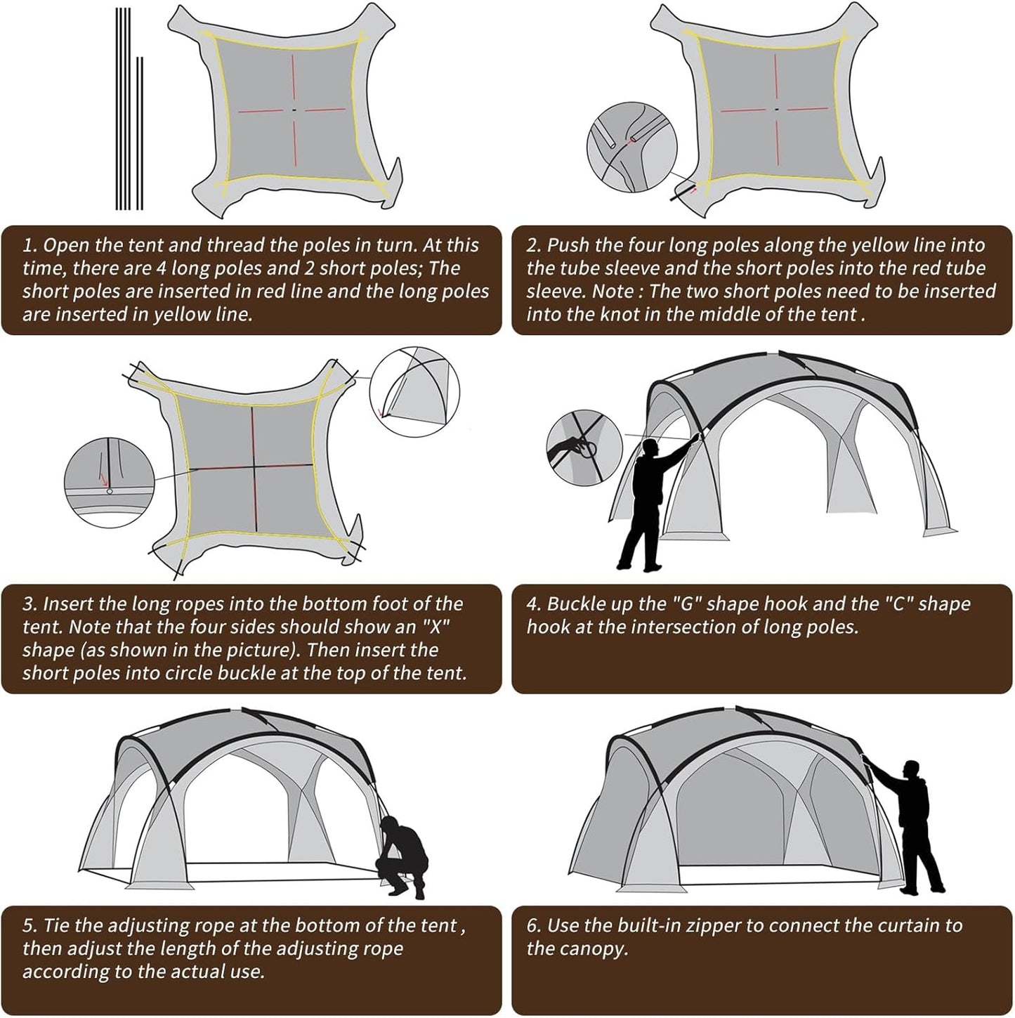 Dome Canopy Gazebo Tent – 4.2 × 4.2 × 2.3 m
