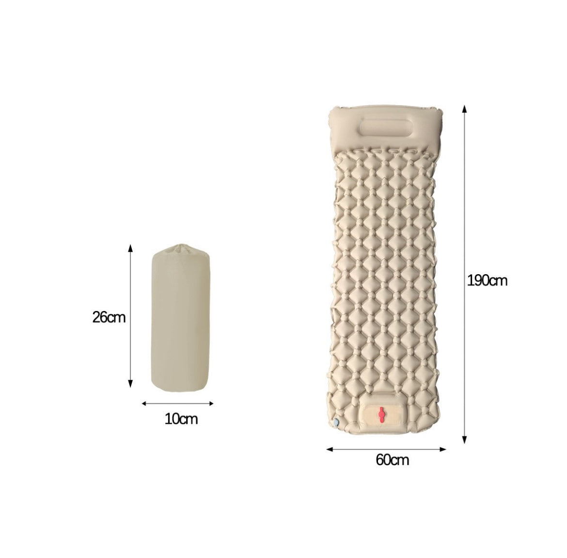 Single-Ultra-Light Inflatable Camping Sleeping Mat with Built-in Foot Pump and Pillow YFHY7011