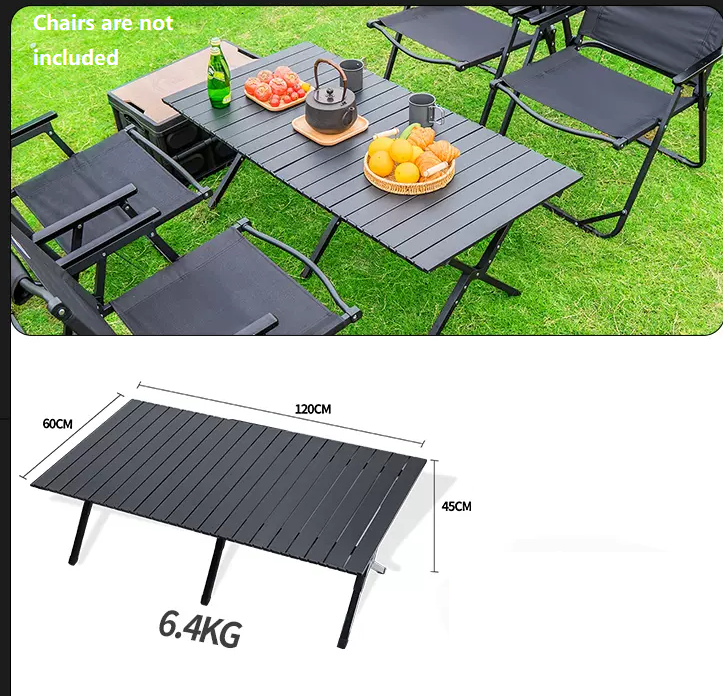 Portable Outdoor Folding Table – Egg Roll Style, 120cm