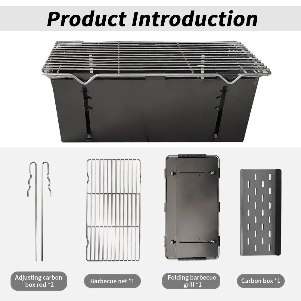 Portable Foldable Barbecue Grill – Lightweight BBQ for Camping & Picnics BST1041