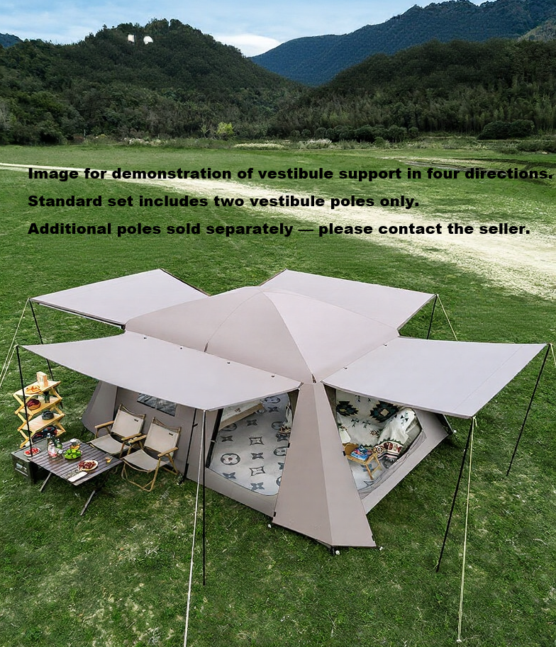 Family Tent Double Layers Waterproof Tent Manual pole setup  PU3000+ LCF01633