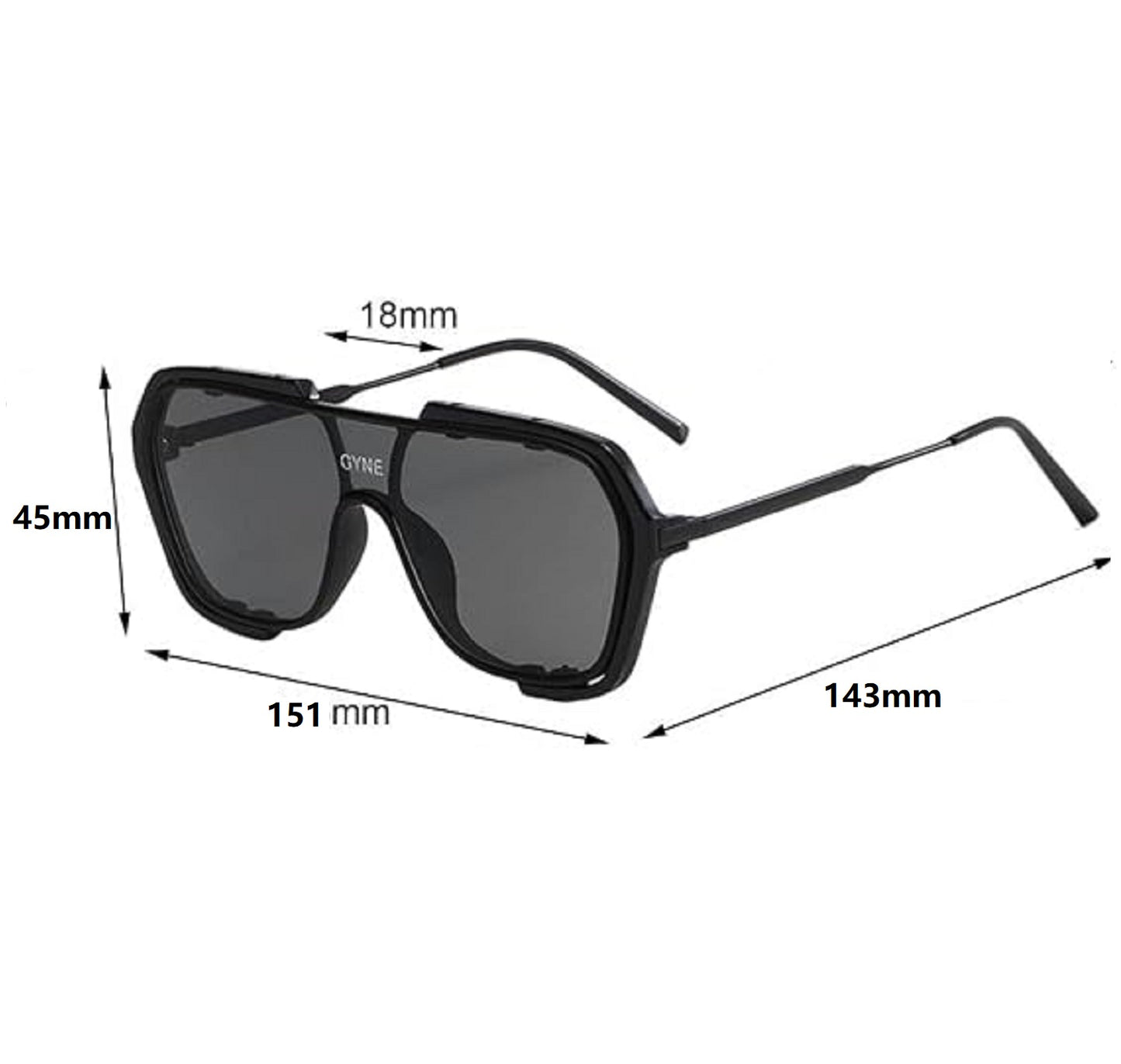 ECOTREK Large Frame Sunglasses – UV380 Protection, Lightweight Fashion LX12-21