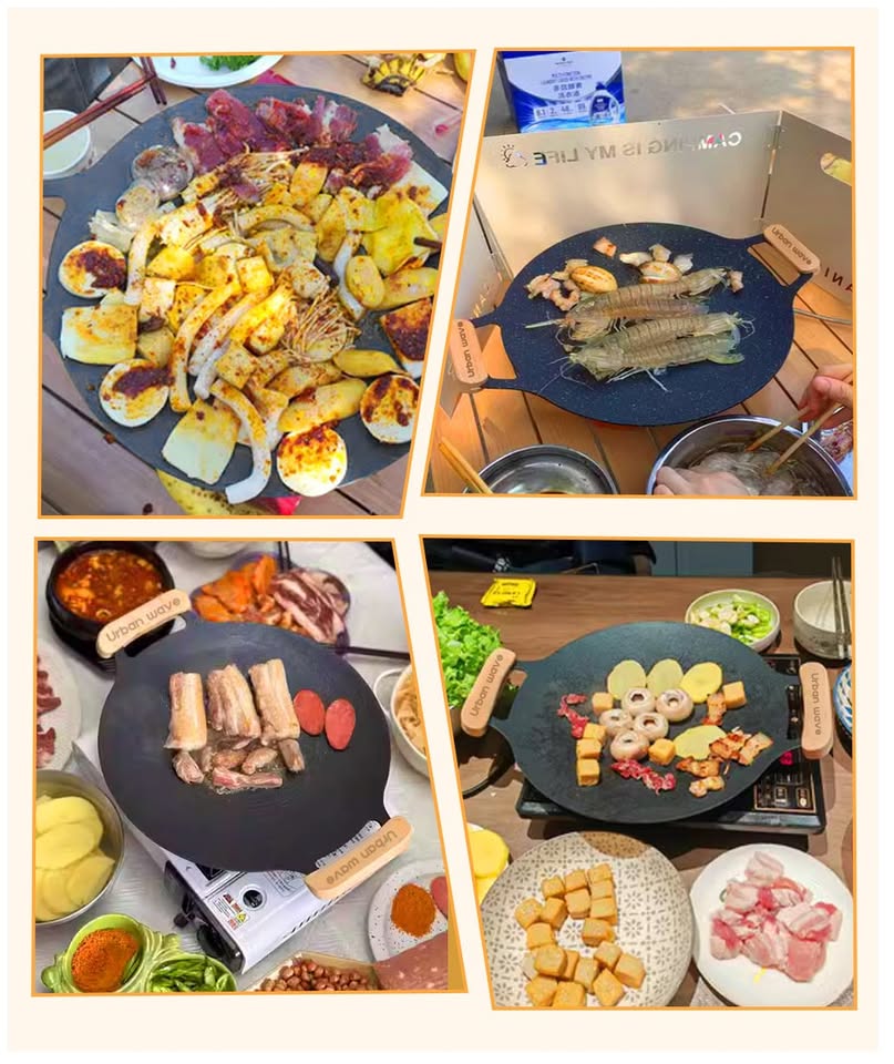 Portable Barbecue Plate – Non-Stick