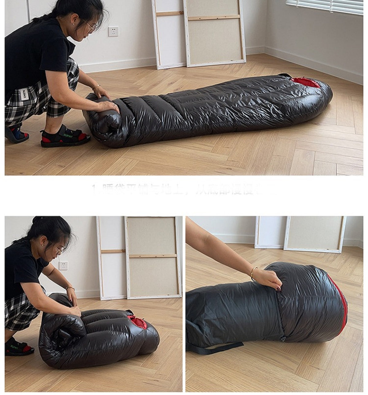 Ecotrek Goose Down Envelope Sleeping Bag – Compact & Lightweight LLL3011