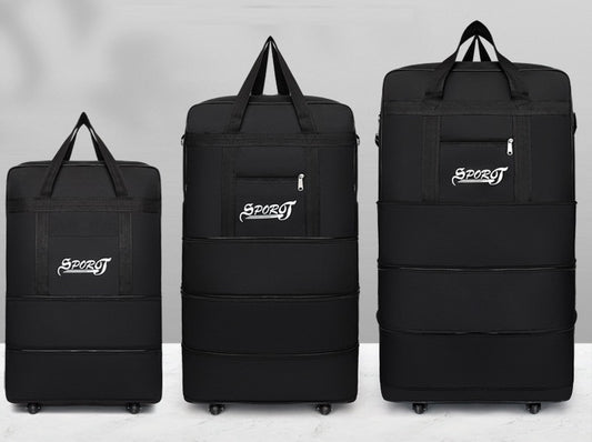 High-Capacity Storage Bag – Foldable Airline Checked Luggage with Wheels