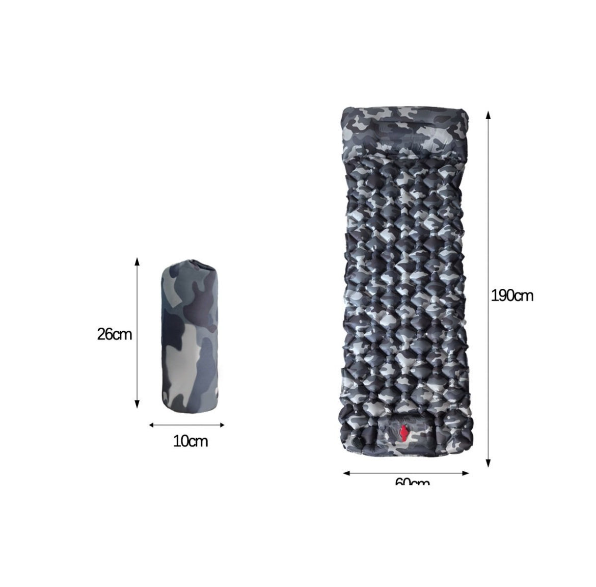 Single-Ultra-Light Inflatable Camping Sleeping Mat with Built-in Foot Pump and Pillow YFHY7011