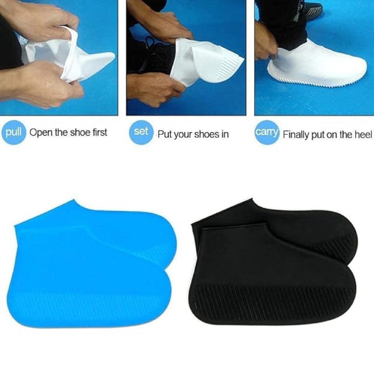 Waterproof Silicone Shoe Covers – Reusable Anti-Slip Rain Boot Protectors (1 Pair)