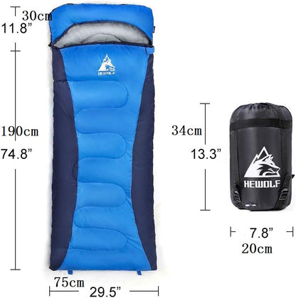 4-Season Adults Envelope Camping Sleeping Bag – Compact & Lightweight DYLF61327