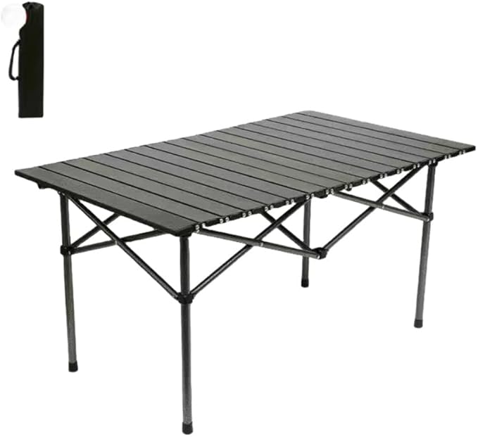 120 cm Portable Folding Camping Table – Roll-Up Outdoor Cooking & Picnic Table ZF74110