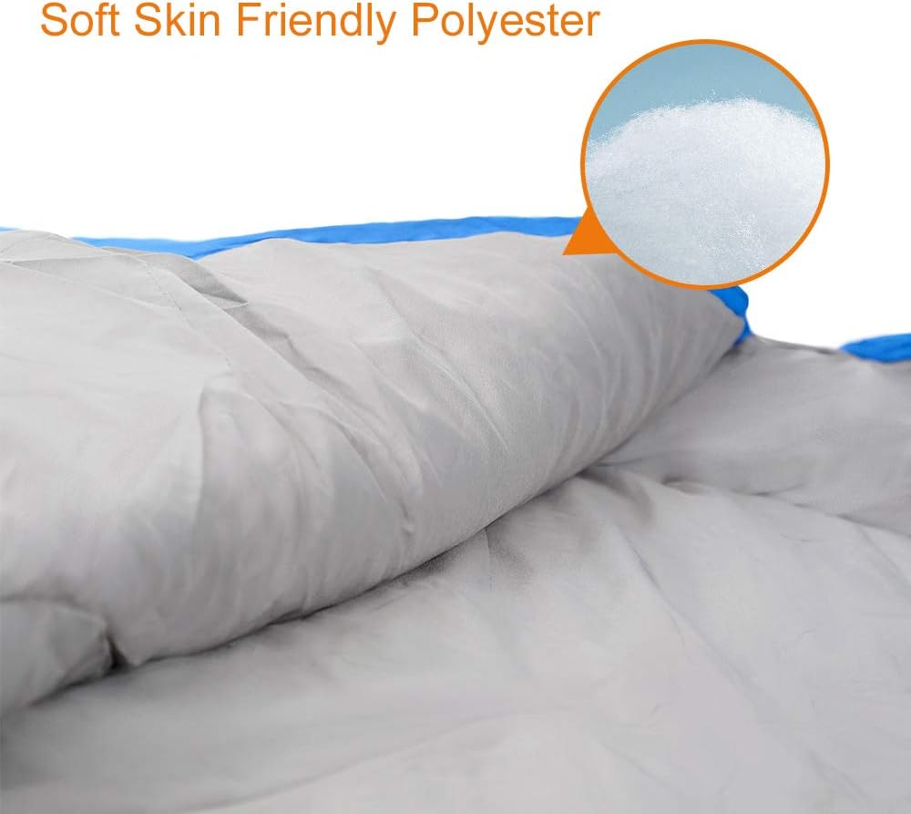 4-Season Adults Envelope Camping Sleeping Bag – Compact & Lightweight