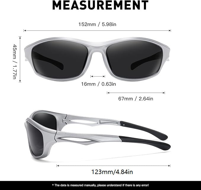 ECOTREK Sports Polarised Sunglasses – Lightweight Outdoor Shades for Running, Cycling & Driving LX08