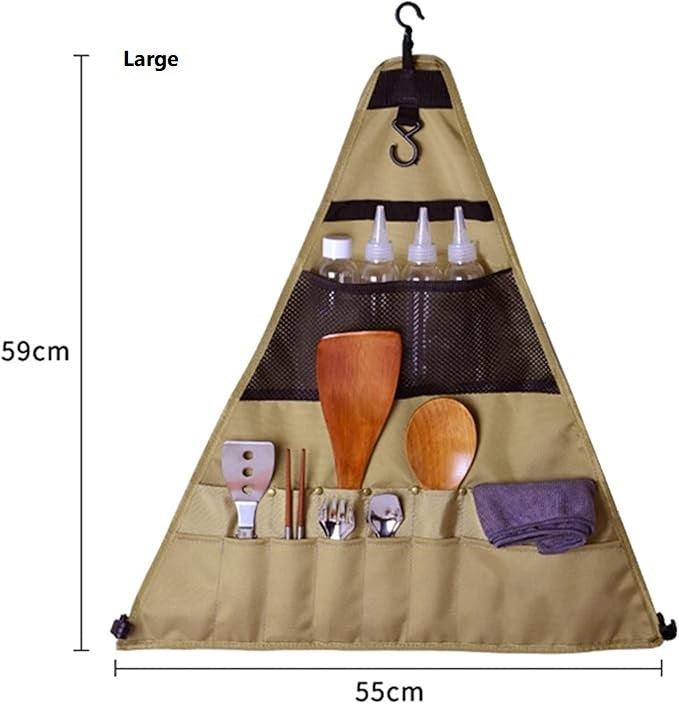 Outdoor Camping Storage Bag – Cutlery Hanging Bag | Picnic Multi-Grid Multipurpose Organiser HS9872