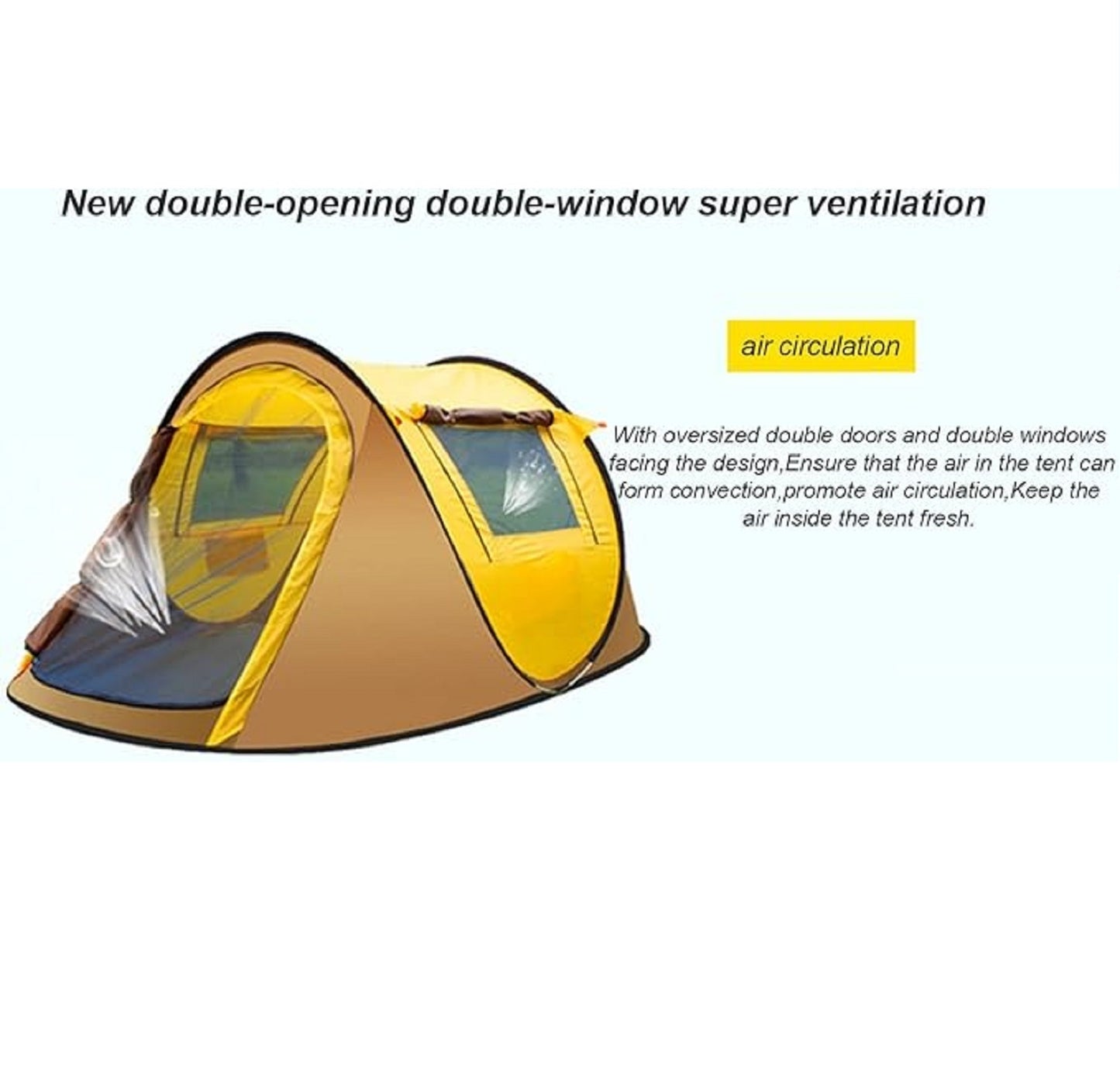 Foldable Camping Tent – Instant Pop-Up (245 × 150 × 105 cm)