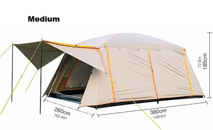 ECOTREK Double-Layer Family Camping Tent – 3 Sizes LCF91228