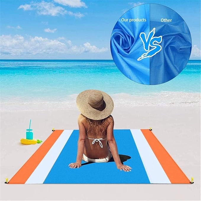 Sandproof & Waterproof Beach Mat – 210x200 cm