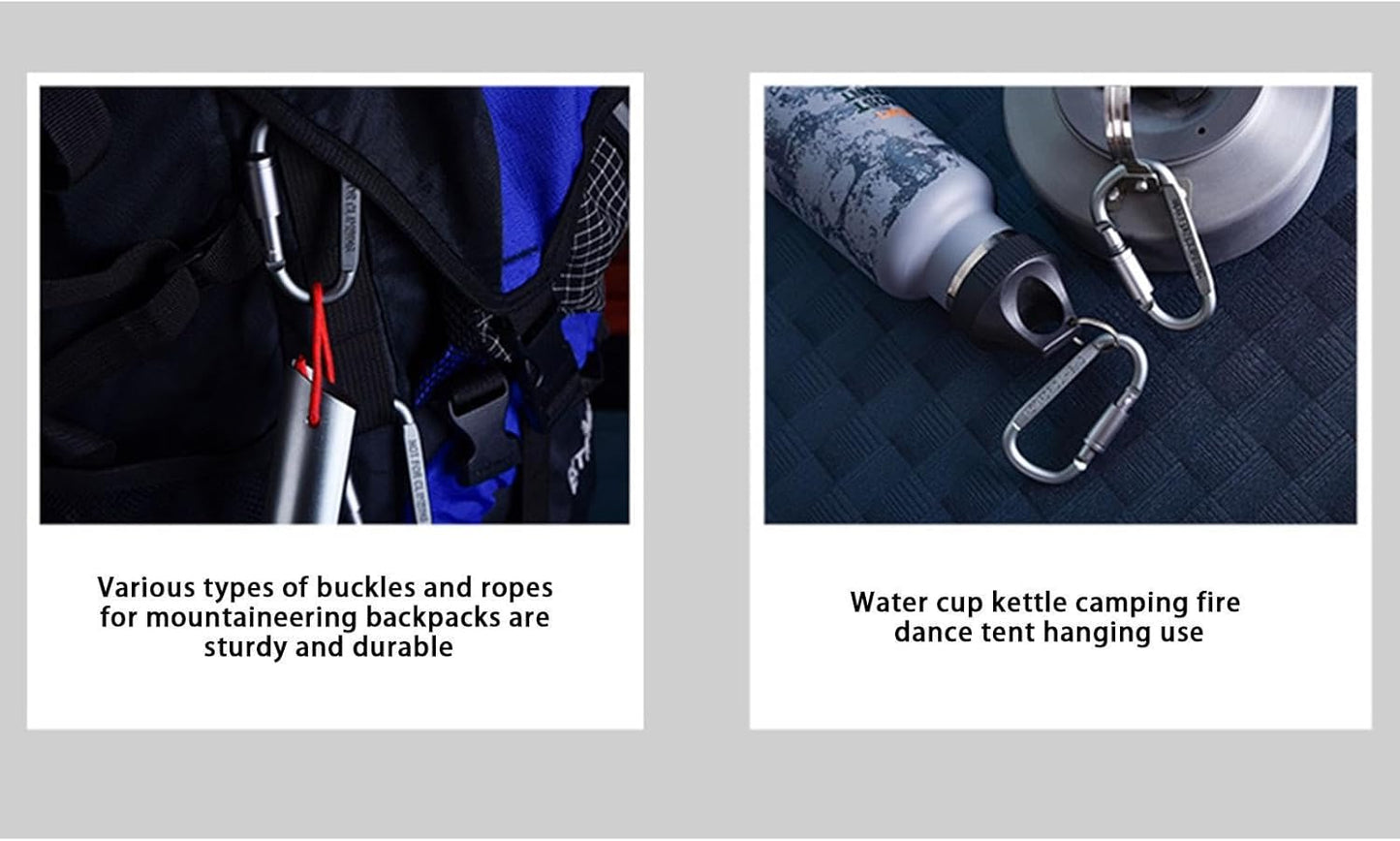 Heavy Duty D-Shaped Aluminium Carabiner Hooks