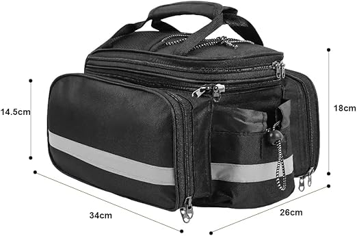 Waterproof Bicycle Rear Seat Bag – Multifunctional Pannier Rack Saddle Bag JS17606