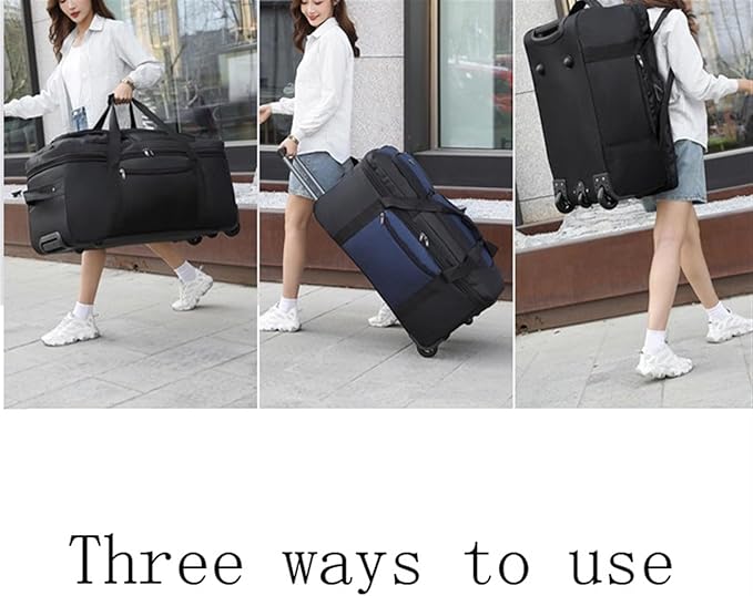 Expandable Rolling Checked-In Duffle Bag with Wheels