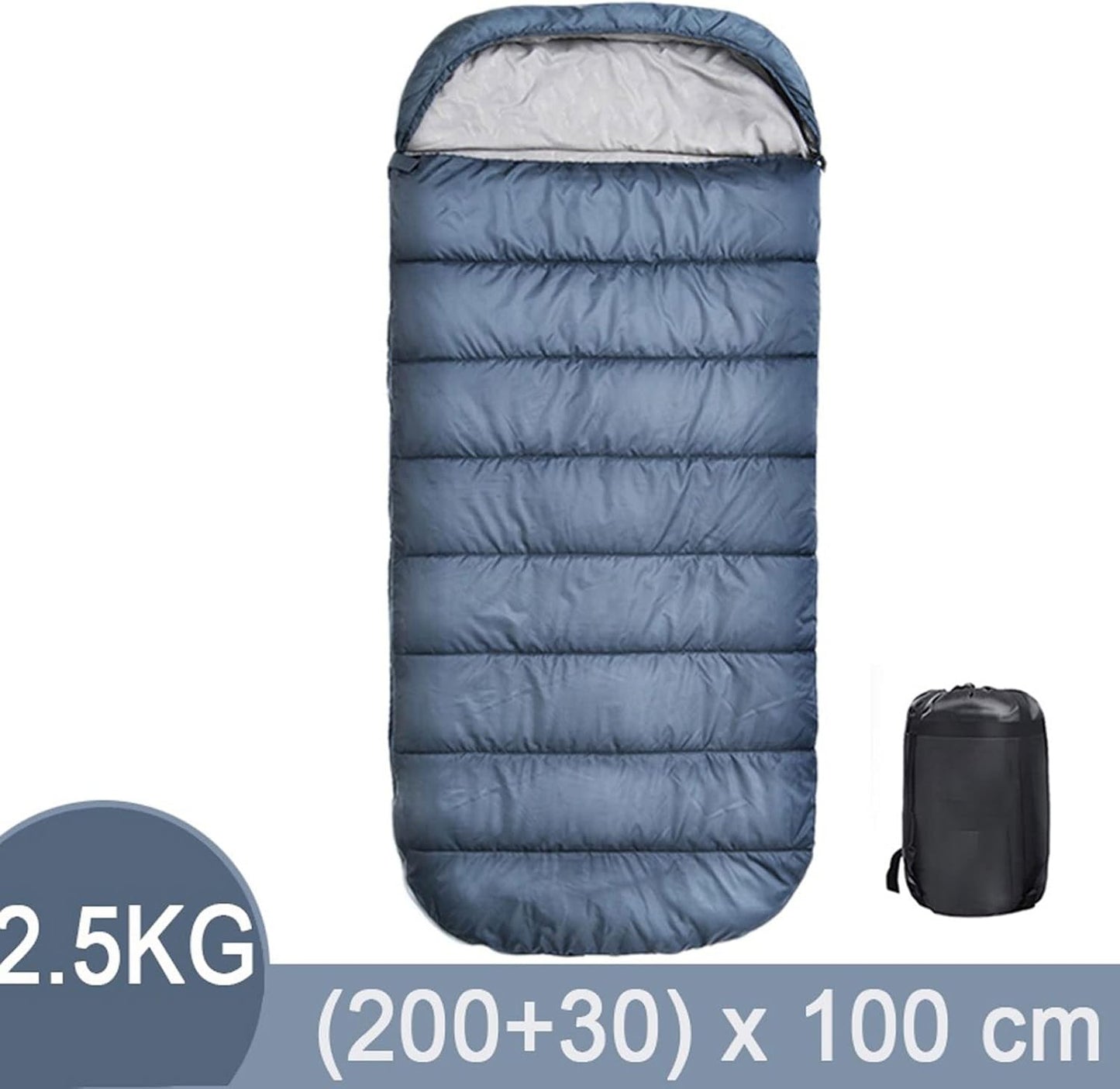 Large Rectangular Sleeping Bag – 230 x 100 cm, Ideal for Camping, Hiking, Picnic & Outdoor Use