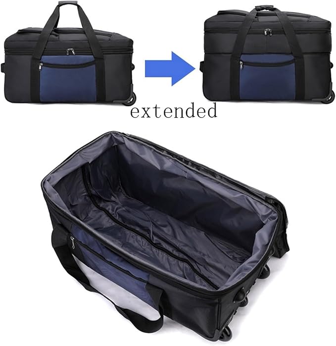 Expandable Rolling Checked-In Duffle Bag with Wheels