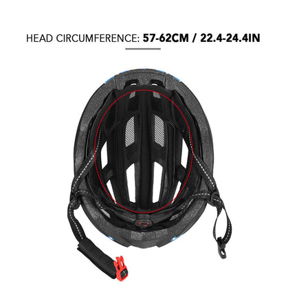Ecotrek HT-22 Adult Bike Helmet – Lightweight Cycling Helmet with Magnetic Goggles & LED Tail Light HT43204