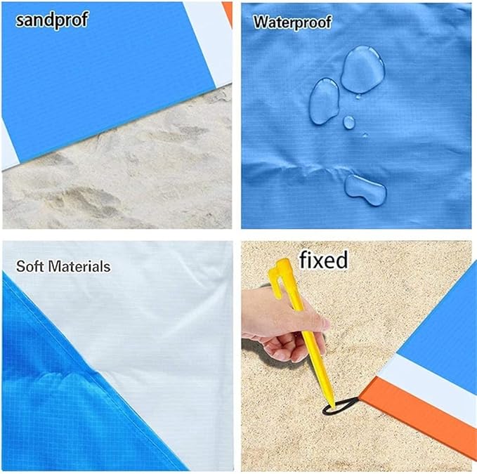 Sandproof & Waterproof Beach Mat – 210x200 cm
