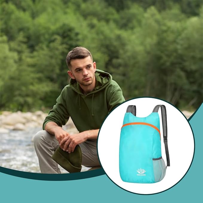 Ultralight Foldable Backpack – Water Resistant for Travel, Hiking & Cycling RB3707