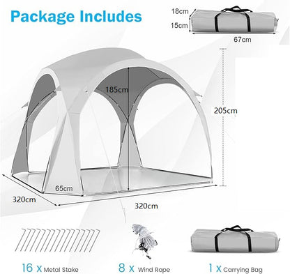 Party Tent Gazebo / Canopy / Family Tent – UPF50+ 320 × 320 × 205(H)cm JBL3551