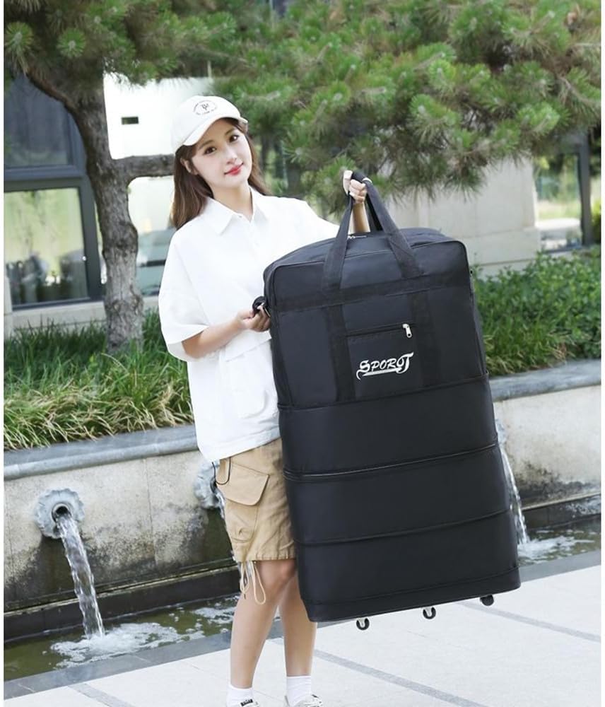 Expandable Extra-Large Travel Duffel Bag with Wheels – Waterproof & Li – ECOTREK