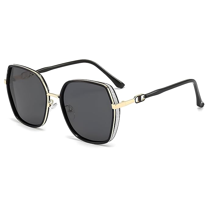 ECOTREK UV Protected Oversized Sunglasses for Women – Square Frame LX21-21